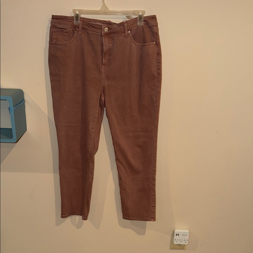 Chico's Ankle Cropped Jeans in pink